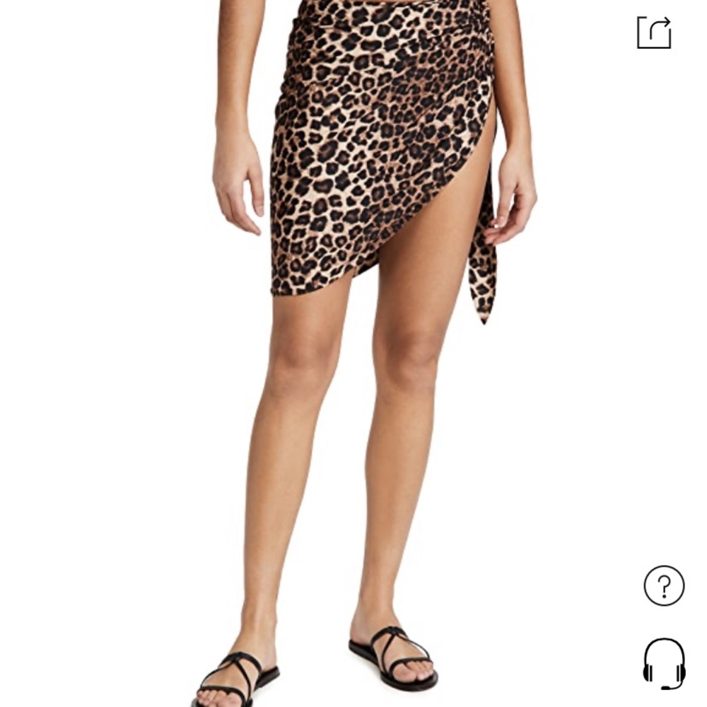 Good American Leg Daze leopard print sarong- size 0/4.